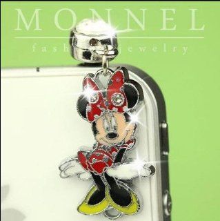 ip269 Luxury Minnie Mouse Earphone Jack Dust Plug Accessories for Iphone 4 4s/ipad/ipod Touch/samsung/other 3.5mm Ear Jack Cell Phones & Accessories