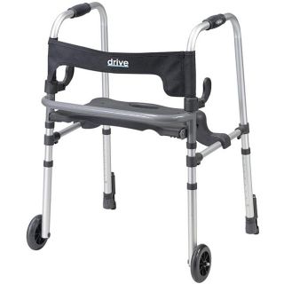 Drive Clever lite Rollator Walker With Seat And Push Down Brakes