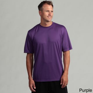 A4 A4 Mens Performance Moisture wicking Crew Shirt Purple Size S