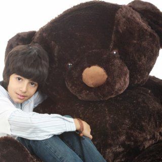 Munchkin Chubs 65" Big, Cuddly & Life Size, Dark Brown, Giant Teddy Plush Bear, by Teddy Bear Toys & Games