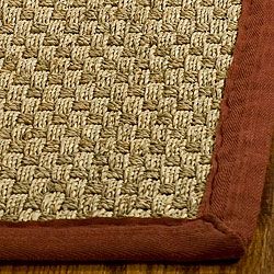 Handwoven Sisal Natural/red Seagrass Area Rug (5 X 8)
