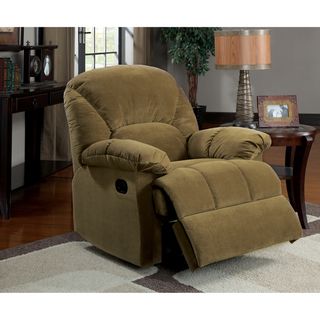 Furniture Of America Harper Smooth Olive Brown Bella Fabric Recliner Chair