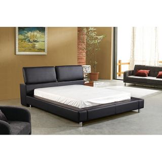 Houston Queen sized Black Leatherette Bed