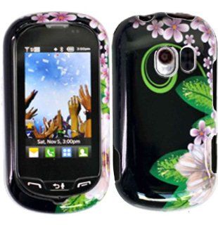 Green Flower Hard Case Cover for LG Extravert VN271 Cell Phones & Accessories