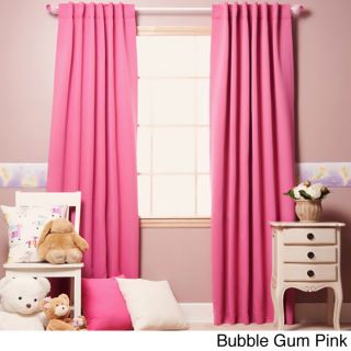 None Insulated Thermal Blackout 84 inch Curtain Panel Pair Pink Size 52 x 84