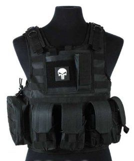 Matrix Tactical Systems High Speed Combat Simulation Vest "Metal Gear Ciras". (Black)  Sports & Outdoors