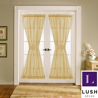 Lush Decor Taupe 72 inch Sonora Door Panels (Set of 2) Lush Decor Curtains