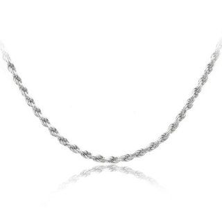 Sterling Silver 060 Gauge Diamond Cut Rope Chain Anklet, 9" Jewelry