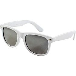 Unisex White Plastic Fashion Sunglasses