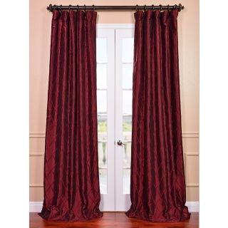 Red Exclusive Patterned Faux silk 120 inch Curtain Panel