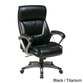 Office Star Products Work Smart Eco Leather Contemporary Executive Chair