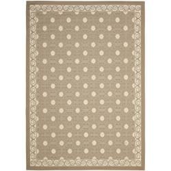 Dark Beige/ Beige Indoor Outdoor Polypropylene Rug (8 X 112)