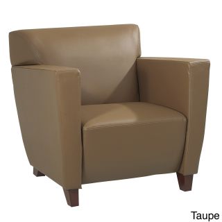 Office Star Products Black Leather Club Chair