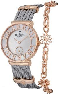 Charriol St Tropez Flower Ladies Mother of Pearl Dial Watch ST30PC.560.013 Charriol Watches