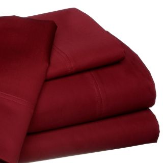 None Egyptian Cotton 1000 Thread Count Solid Luxury Sateen Sheet Set Or Pillowcase Separates Red Size California King