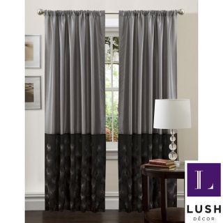 Lush Decor Black/ Silver 84 inch Ovation Curtain Panel