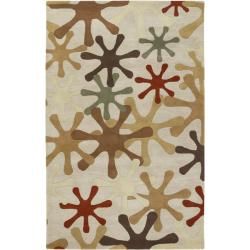 Hand tufted Whimsy Off White Wool Rug (10 X 14)