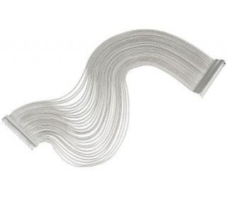 UltraFine Silver 8 Multi strand Snake Chain Bracelet, 49.8g —