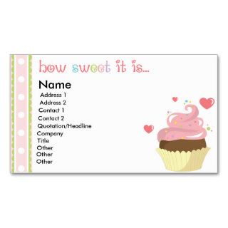 Cupcake Contact Card Business Card Templates