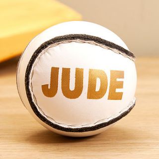 personalised leather hurling sliotar ball by name your ball