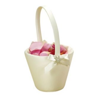 Beach Flower Girl Basket   Ivory