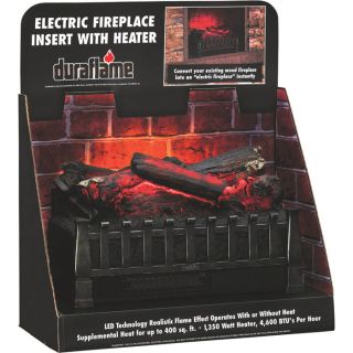 Duraflame Electric Log Set Insert — 4600 BTU, 1350 Watts, Model# DFI020ARU  Electric Fireplaces