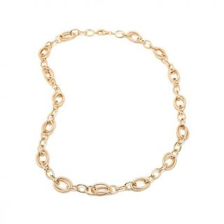 Technibond® Textured Oval Interlocking Link 18" Necklace