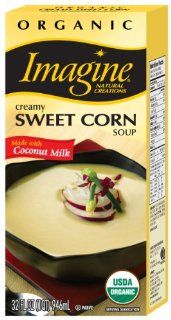 Imagine Organic Creamy Sweet Corn Soup, 32 Ounce Cartons (Pack of 6)  Vegetable Soups  Grocery & Gourmet Food