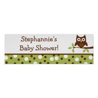 22.5"x7.5" Personalized Banner Friends Owl Posters