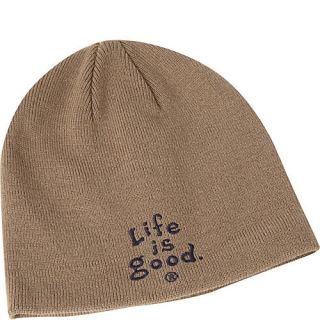 Life is good Mens Essential Beanie Hat, Bark Brown