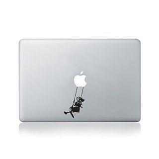 banksy girl swinging decal for macbook by vinyl revolution