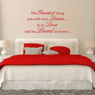 learn to love quote wall stickers uk by wall decals uk by gem designs