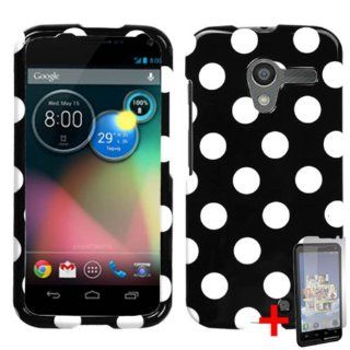 MOTOROLA MOTO X PHONE BLACK WHITE POLKA DOT COVER SNAP ON HARD CASE +FREE SCREEN PROTECTOR from [ACCESSORY ARENA] Cell Phones & Accessories