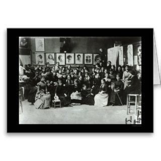 Art Students at the Academie Julian in Paris 1885 Cards