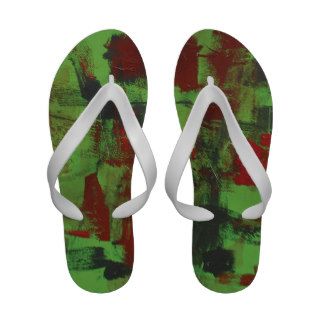 Abstract Painting 20 Rainforest Sandals