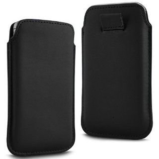 N4U Accessories Black Superior Pu Soft Leather Pull Flip Tab Case Cover Pouch For Lg T375 Cookie Smart Cell Phones & Accessories