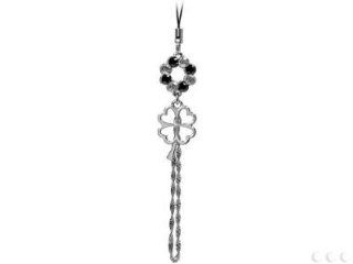 Silver Stone Crystal Bling Cell Phone Carrying Strap Charm [Cellet Packaging] Cell Phones & Accessories