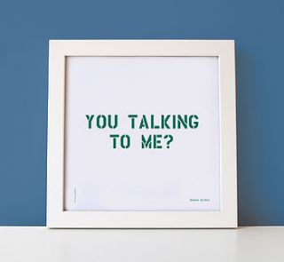 'you talking?' personalised framed print by the green gables