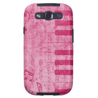 Cool antique grunge effect piano music notes galaxy s3 cover
