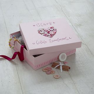 personalised children's keepsake box by moon and back