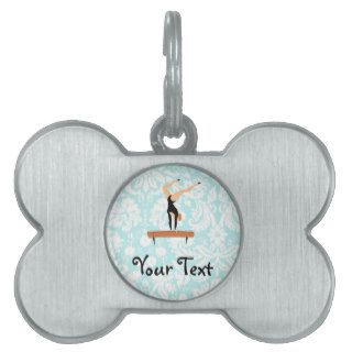 Gymnastics Balance Beam Pet Name Tag