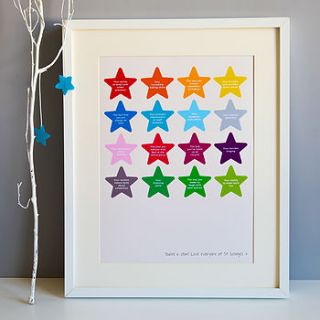 personalised 'you're a star' print by elephant grey