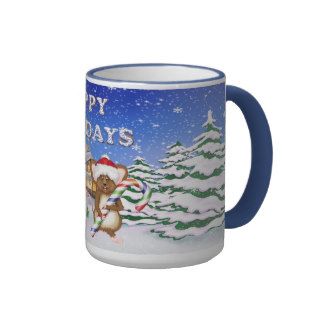 Happy Holiday's Mice Coffee Mugs