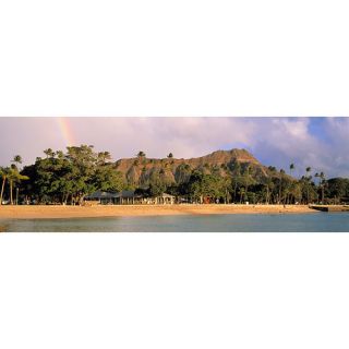 iCanvasArt Panoramic Hawaii, Oahu, Honolulu, Diamond Head St. Park