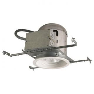Cooper Lighting P301ICWW One Light 6 Inch Recessed Ceiling Light Fixture Kit with IC Housing, White Trim and White Baffle   Complete Recessed Lighting Kits  