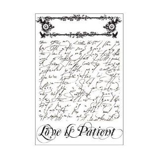 Prima   Tea Thyme Collection   Cling Mounted Rubber Stamps