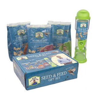 luxurious wild bird seed and feeder gift set by noah's ark