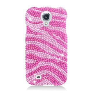 Eagle Cell PDSAMI9500S302 RingBling Brilliant Diamond Case for Samsung Galaxy S4   Retail Packaging   Hot Pink Zebra Cell Phones & Accessories