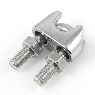 12mm 1/2" Wire Rope Grip Cable Clamp Clip 304 Stainless Steel Silver Tone Air Tool Fittings