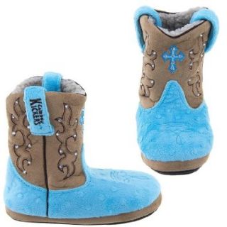 Cowboy Kickers Blue Cross Slippers for Girls Cowboy Boot Slippers For Women Shoes
